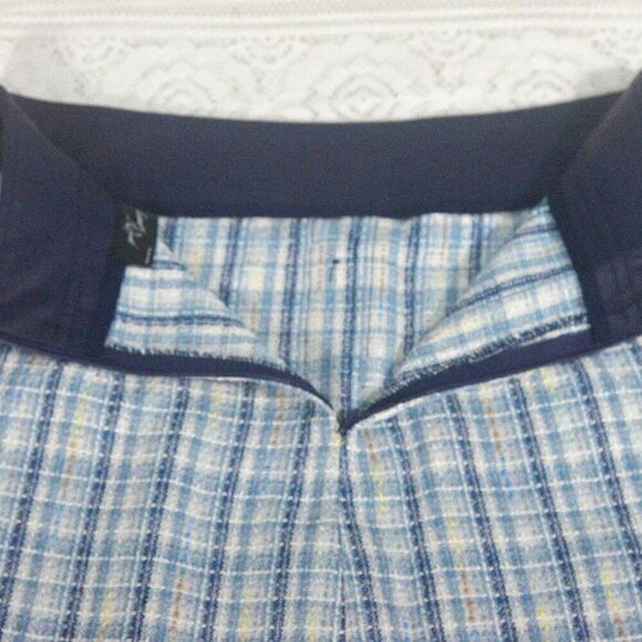 Milk & Honey Tweed Mini Kirt with Faux Leather Detail and Silver Tone Buttons - Picture 4 of 6